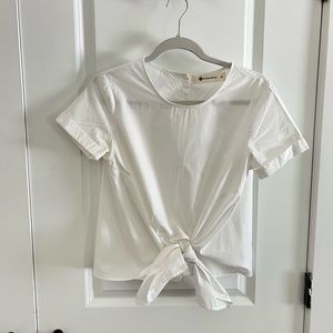 Impeccable Pig tie front white blouse